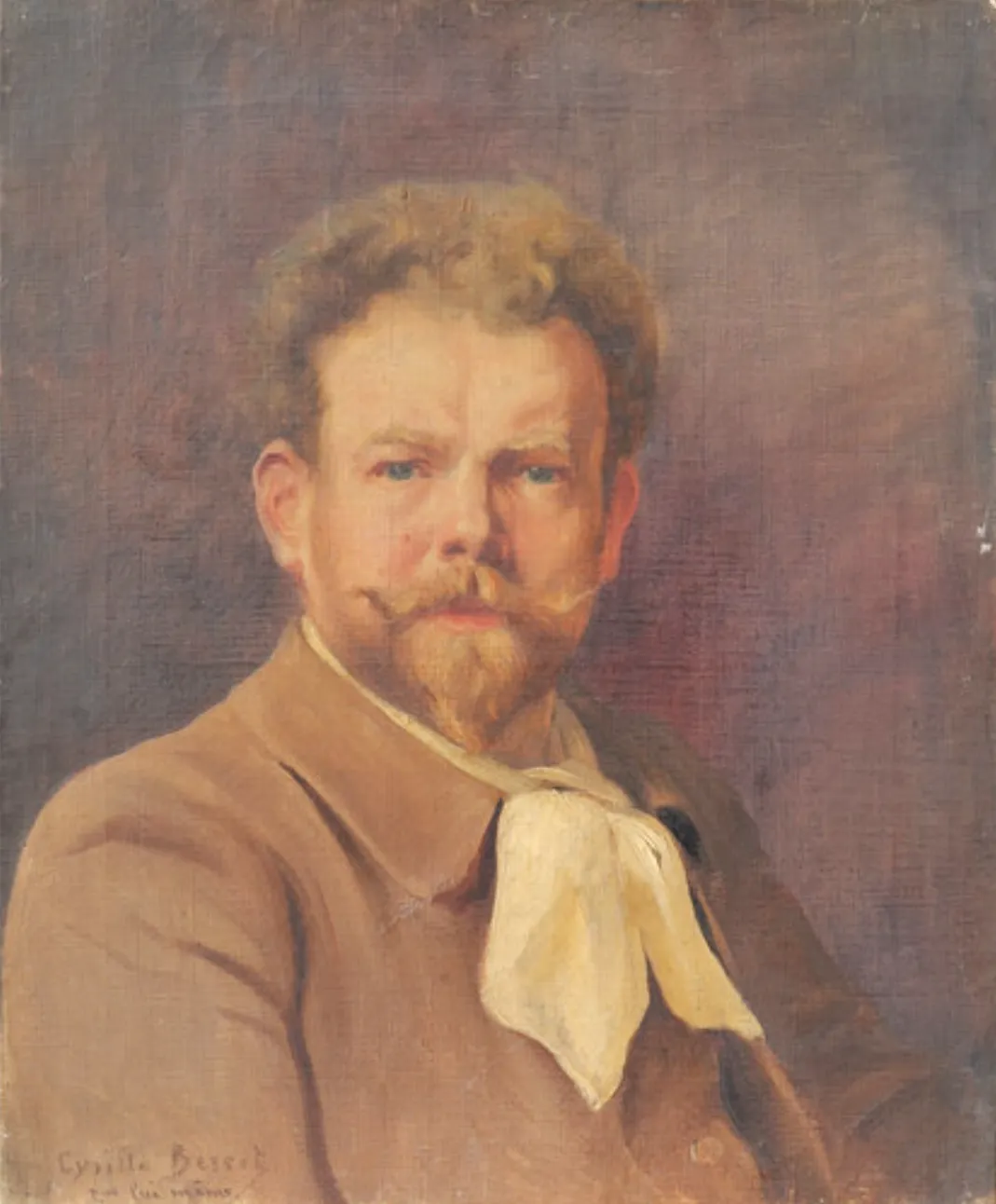 Autoportrait by Cyrille Besset — original painting reproduced as a hand-painted oil on canvas