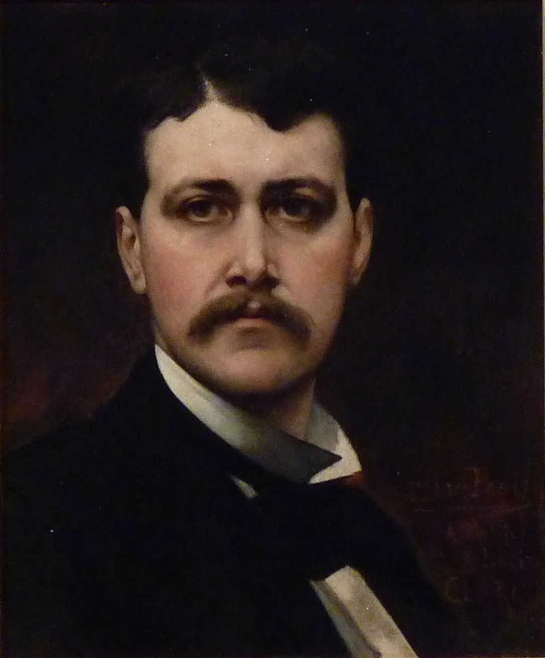 Autoportrait by Flavien Louis Peslin — original painting reproduced as a hand-painted oil on canvas