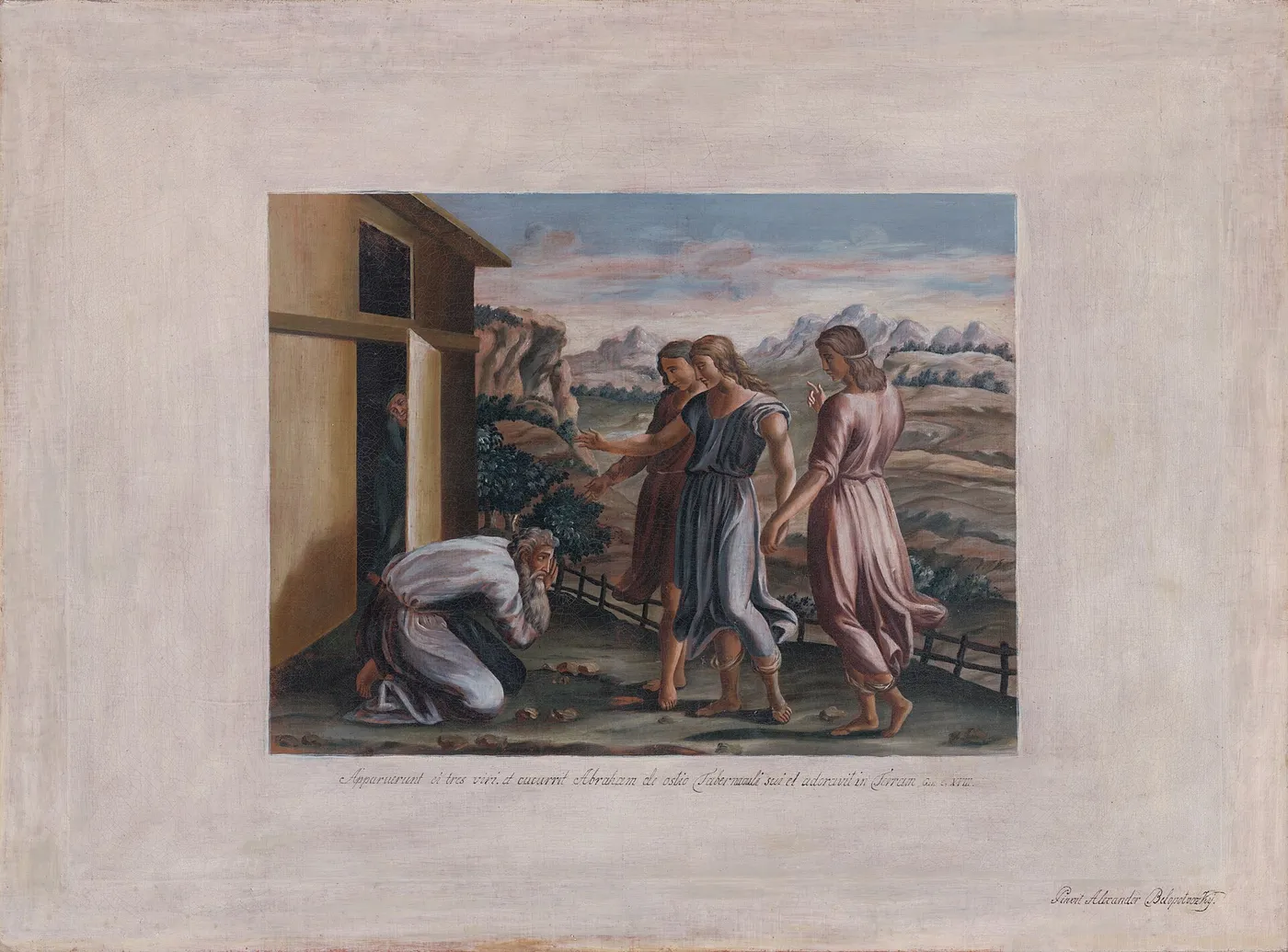 Biblical Scene III. (1845) by Alexander Belopotocký — original painting reproduced as a hand-painted oil on canvas