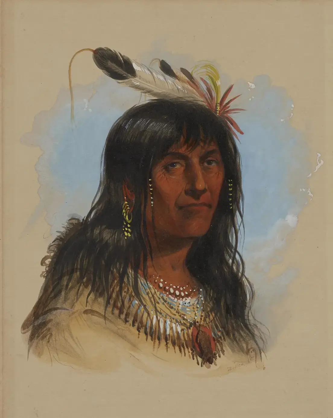 "Big Bowl" (A Crow Chief) — Alfred Jacob Miller