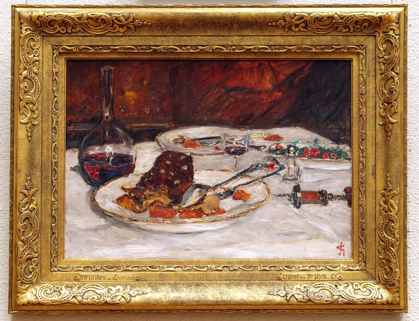 Boeuf à la mode’ (1906) by Carel Nicolaas Storm van 's-Gravesande — original painting reproduced as a hand-painted oil on canvas
