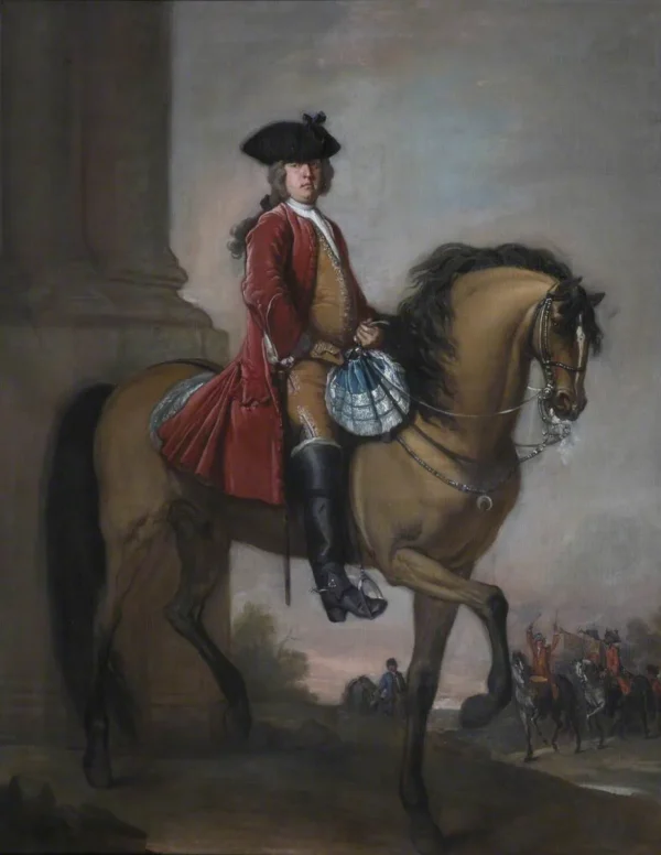 Brigadier and Lieutenant Richard Gifford (d.1738/1739), 4th Troop of Horse Guards (1727) by Bartholomew Dandridge — original painting reproduced as a hand-painted oil on canvas
