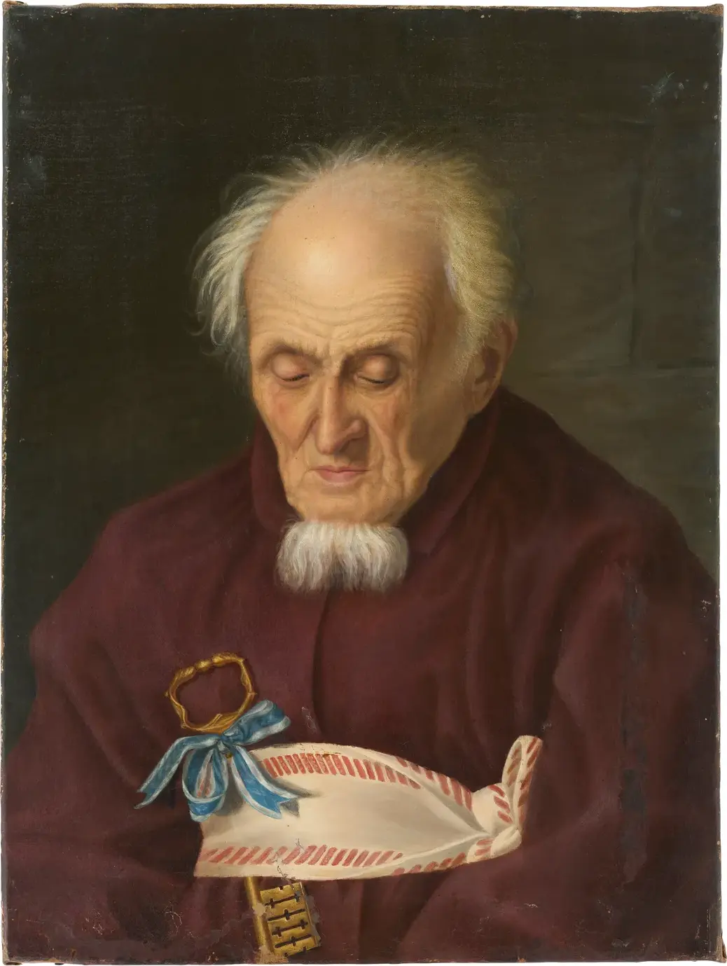 Brustbild eines Greises namens Ginter (1830) by Crescentia Stadler — original painting reproduced as a hand-painted oil on canvas