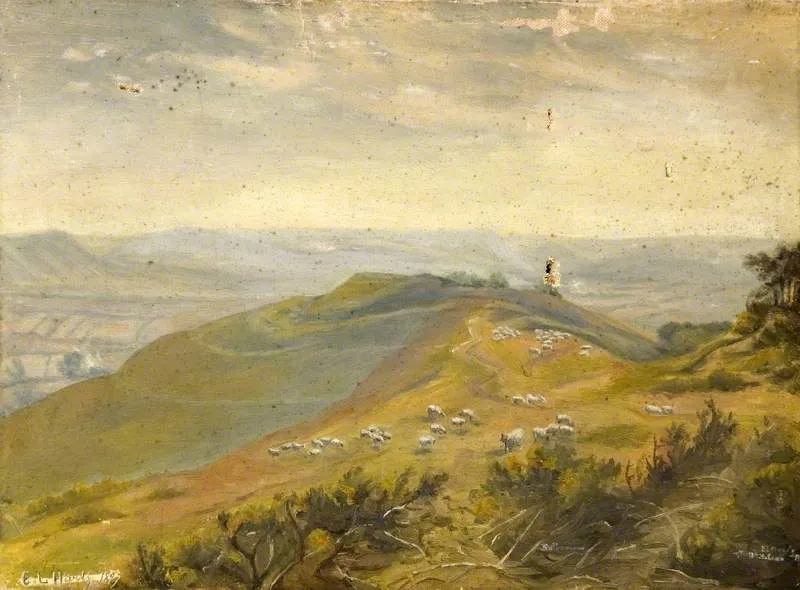 Bulbarrow, Dorset (after Frederick William Newton Whitehead) (1897) by Emma Gifford — original painting reproduced as a hand-painted oil on canvas