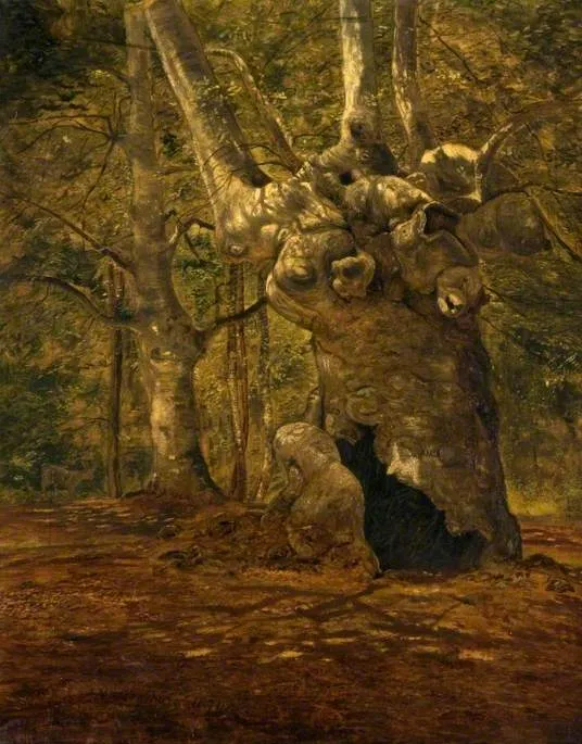 Burnham Beeches (1874) by Alexander McGlashan — original painting reproduced as a hand-painted oil on canvas
