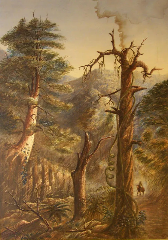 Bush Scene by Francis Edward Nairn — original painting reproduced as a hand-painted oil on canvas