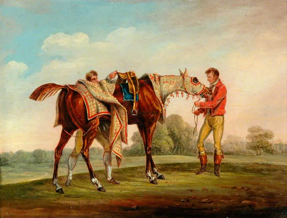Captain Hampton, the 5th Dragoon Guards (1826) by Charles Seaton — original painting reproduced as a hand-painted oil on canvas