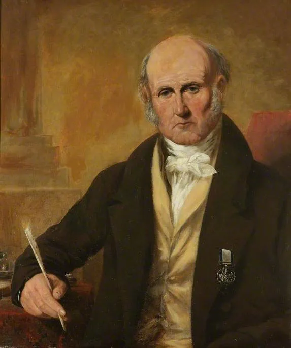 Captain James Pendergrass (1767–1851), RN (1840) by Edward Smith — original painting reproduced as a hand-painted oil on canvas