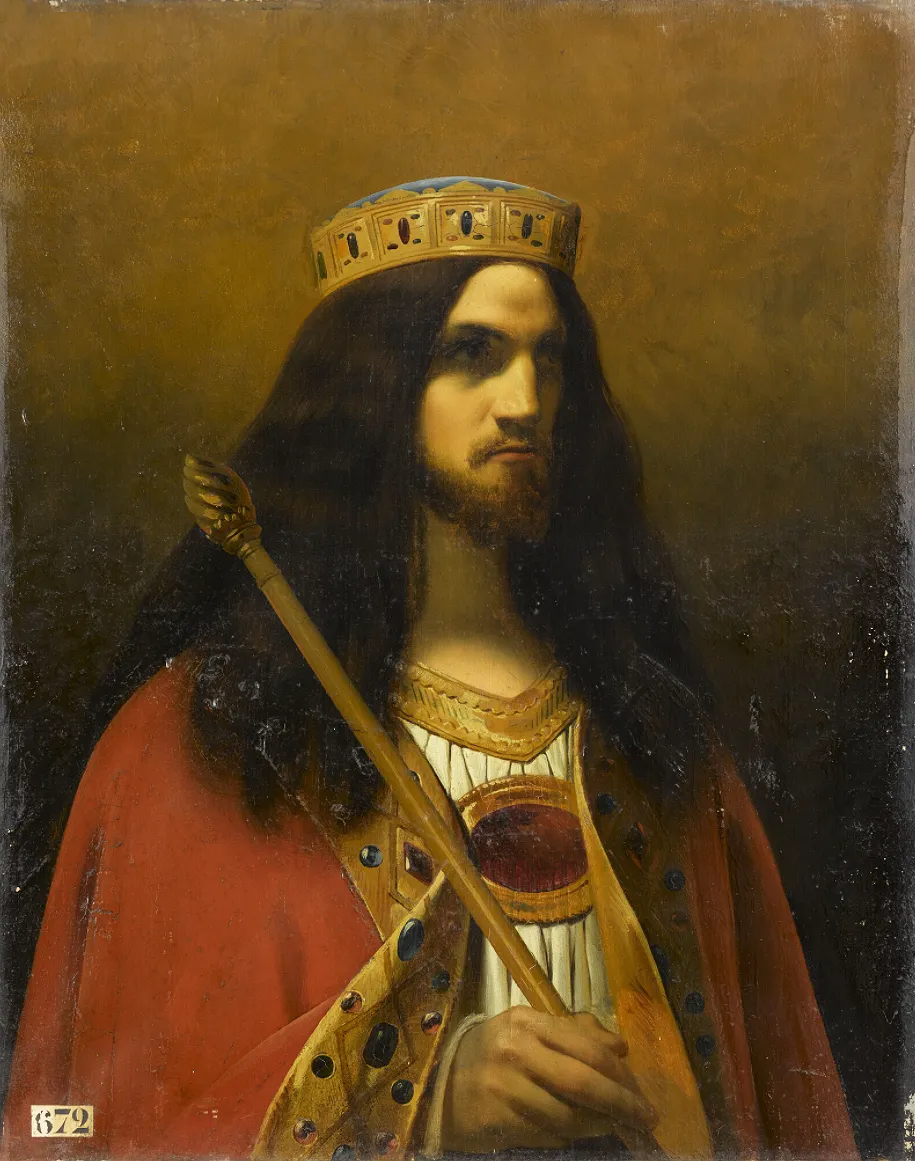 Childeric III, King of the Franks (1837) by Émile Signol — original painting reproduced as a hand-painted oil on canvas