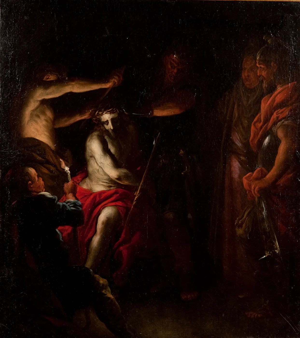 Christ Crowned with Thorns (1597) by Aert Mijtens — original painting reproduced as a hand-painted oil on canvas
