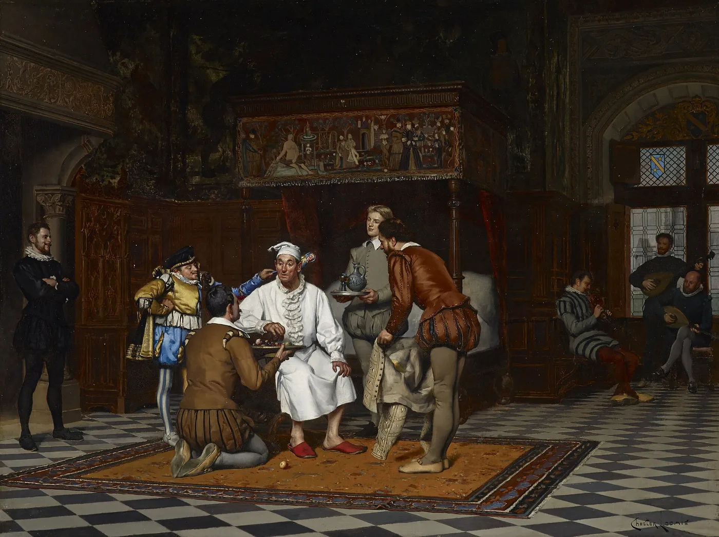 Christopher Sly by Chester Loomis — original painting reproduced as a hand-painted oil on canvas