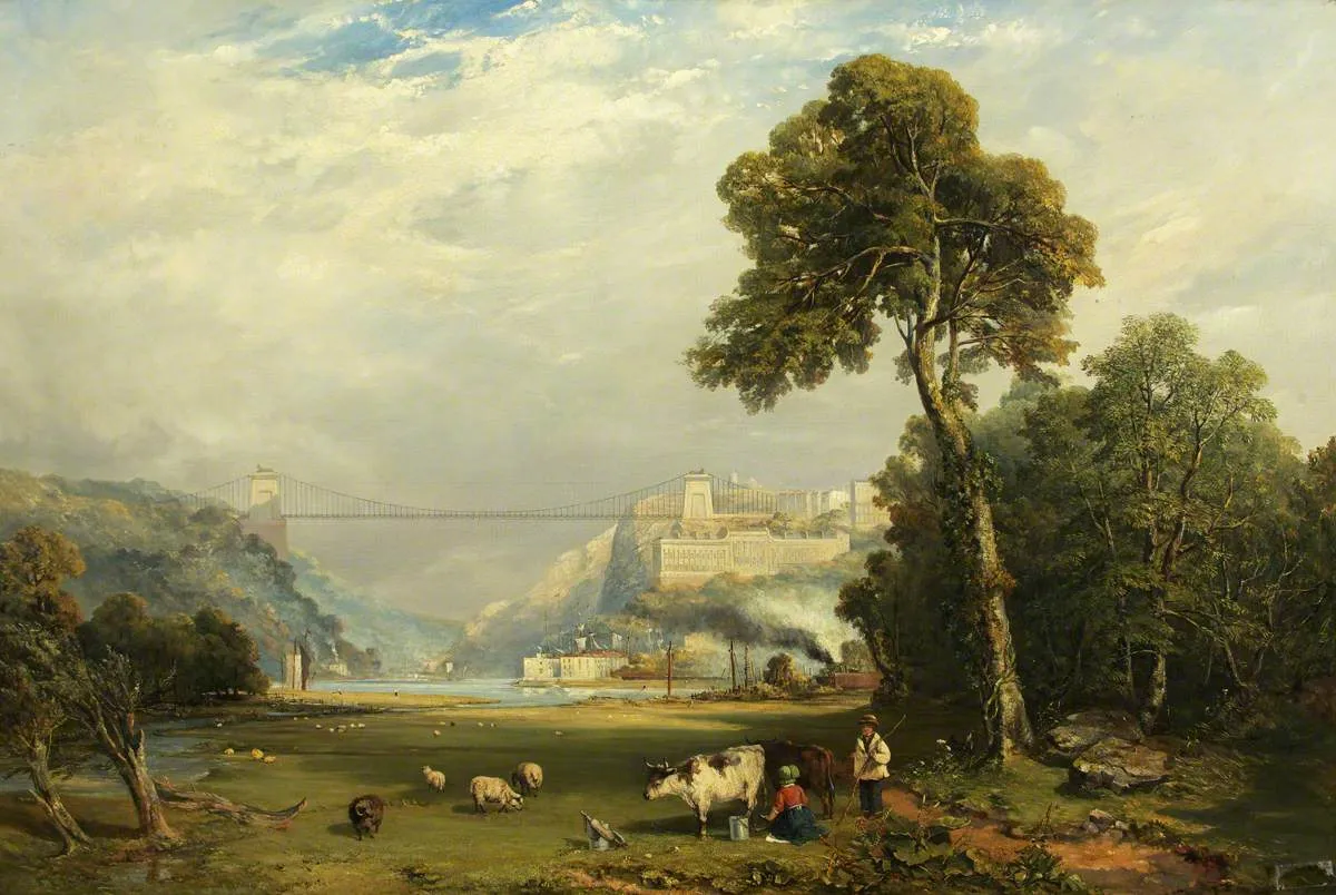 Clifton (1842) by Charles Branwhite — original painting reproduced as a hand-painted oil on canvas