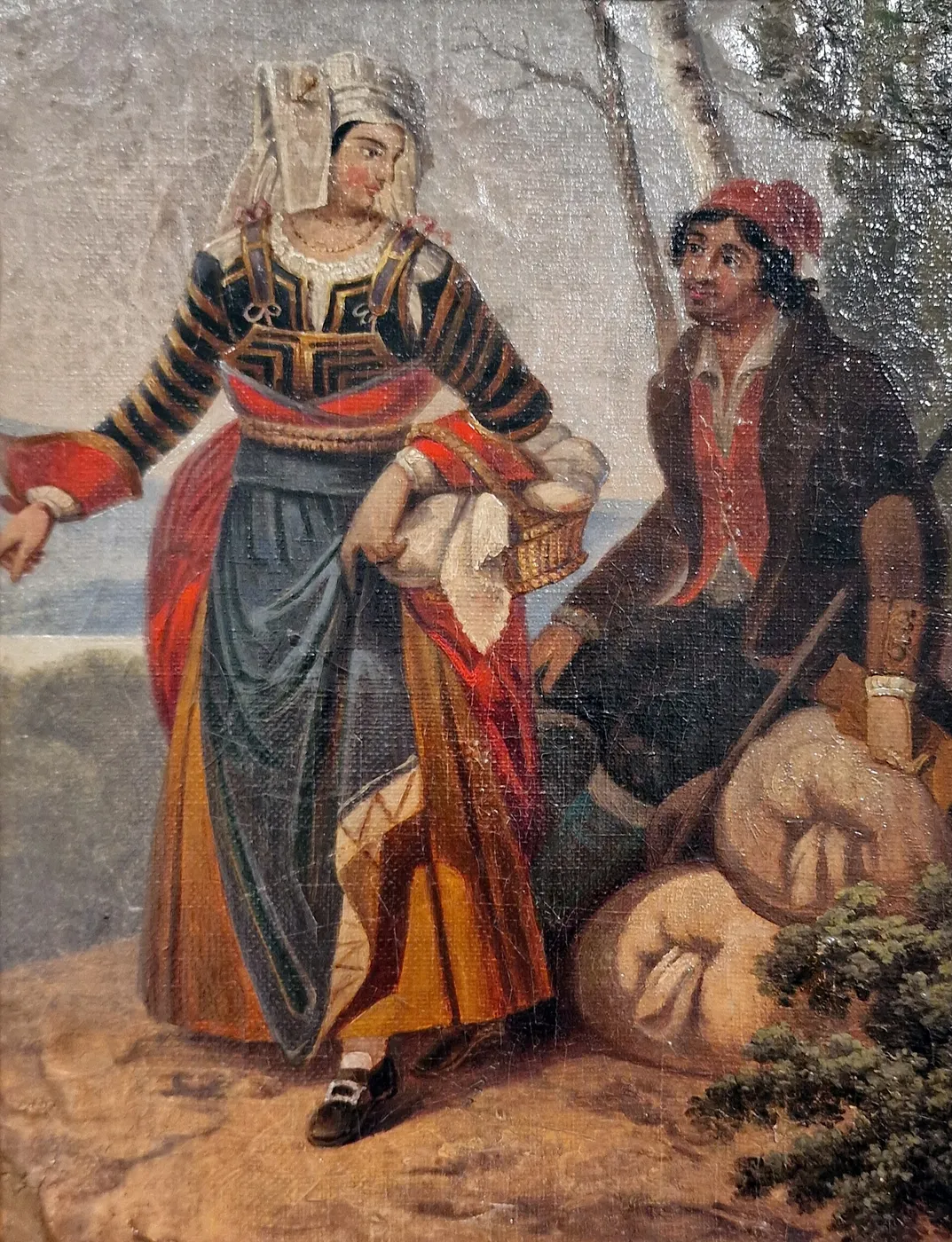 Corfiot Woman and Young Man — Dionysios Tsokos