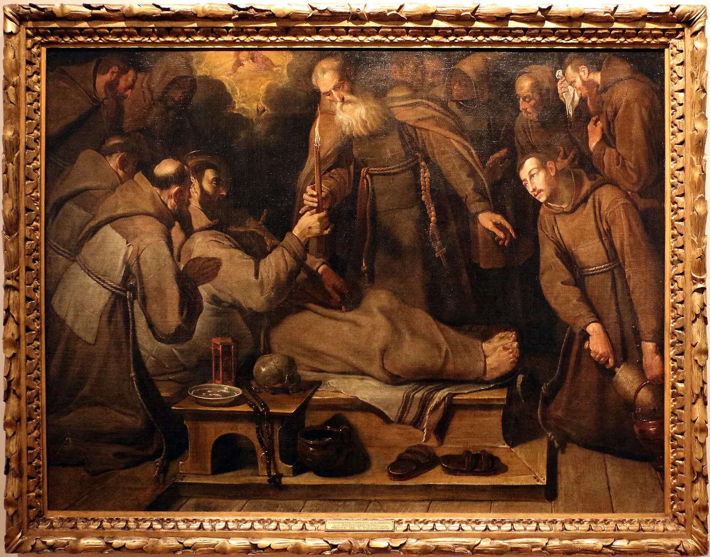 Death of St Francis (1593) by Bartolomeo Carducci — original painting reproduced as a hand-painted oil on canvas