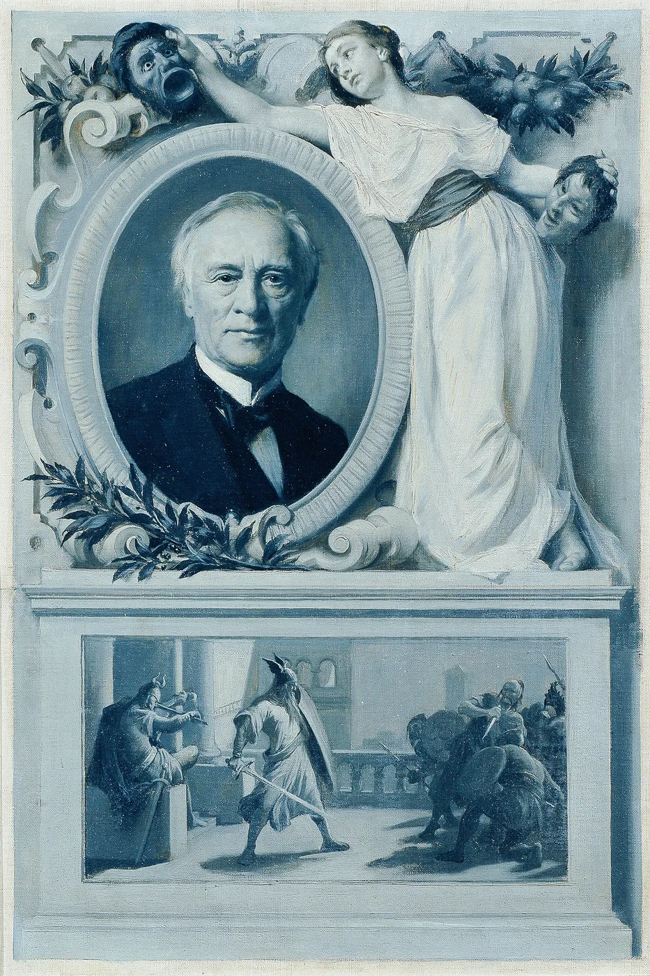 Der Schauspieler Ludwig Gabillon (1895) by Andreas Groll — original painting reproduced as a hand-painted oil on canvas