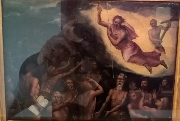 Descent of Christ into Limbo (1550) by Francisco de Holanda — original painting reproduced as a hand-painted oil on canvas