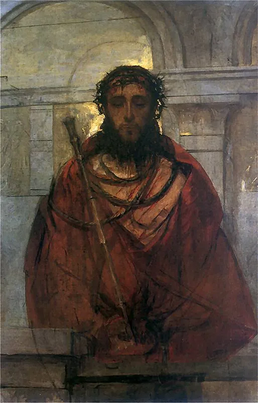 Ecce Homo (1879) by Albert Chmielowski — original painting reproduced as a hand-painted oil on canvas