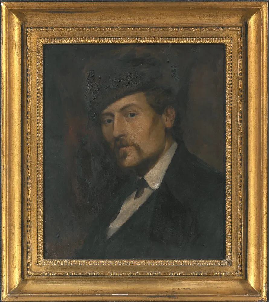 Edvard Perséus (1841-1890), konstnär, tecknare, hovintendent, gift med Agnes Claesson by Edvard Perséus — original painting reproduced as a hand-painted oil on canvas