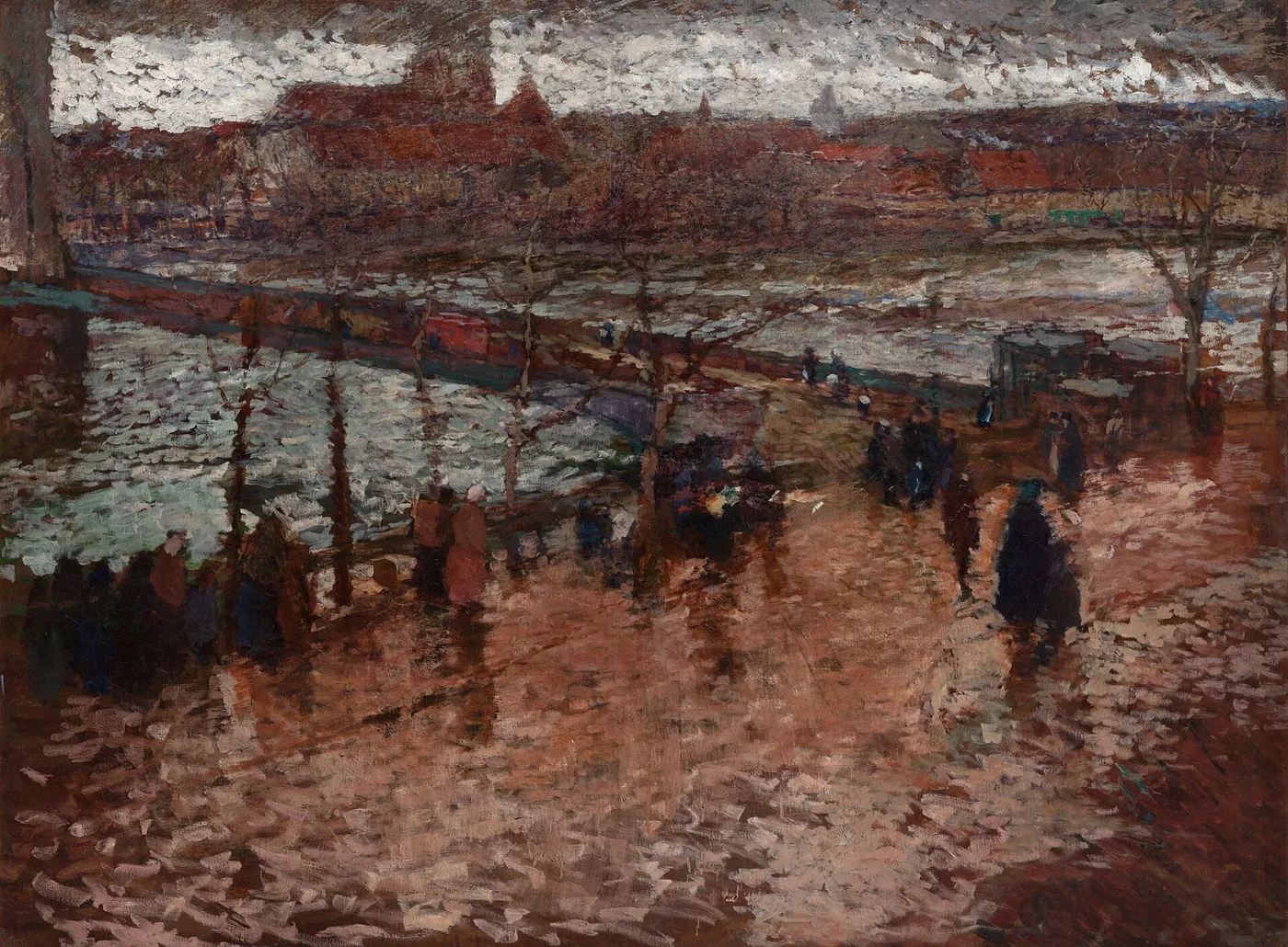 Elizabeth Bridge (1906) by Antonín Slavíček — original painting reproduced as a hand-painted oil on canvas