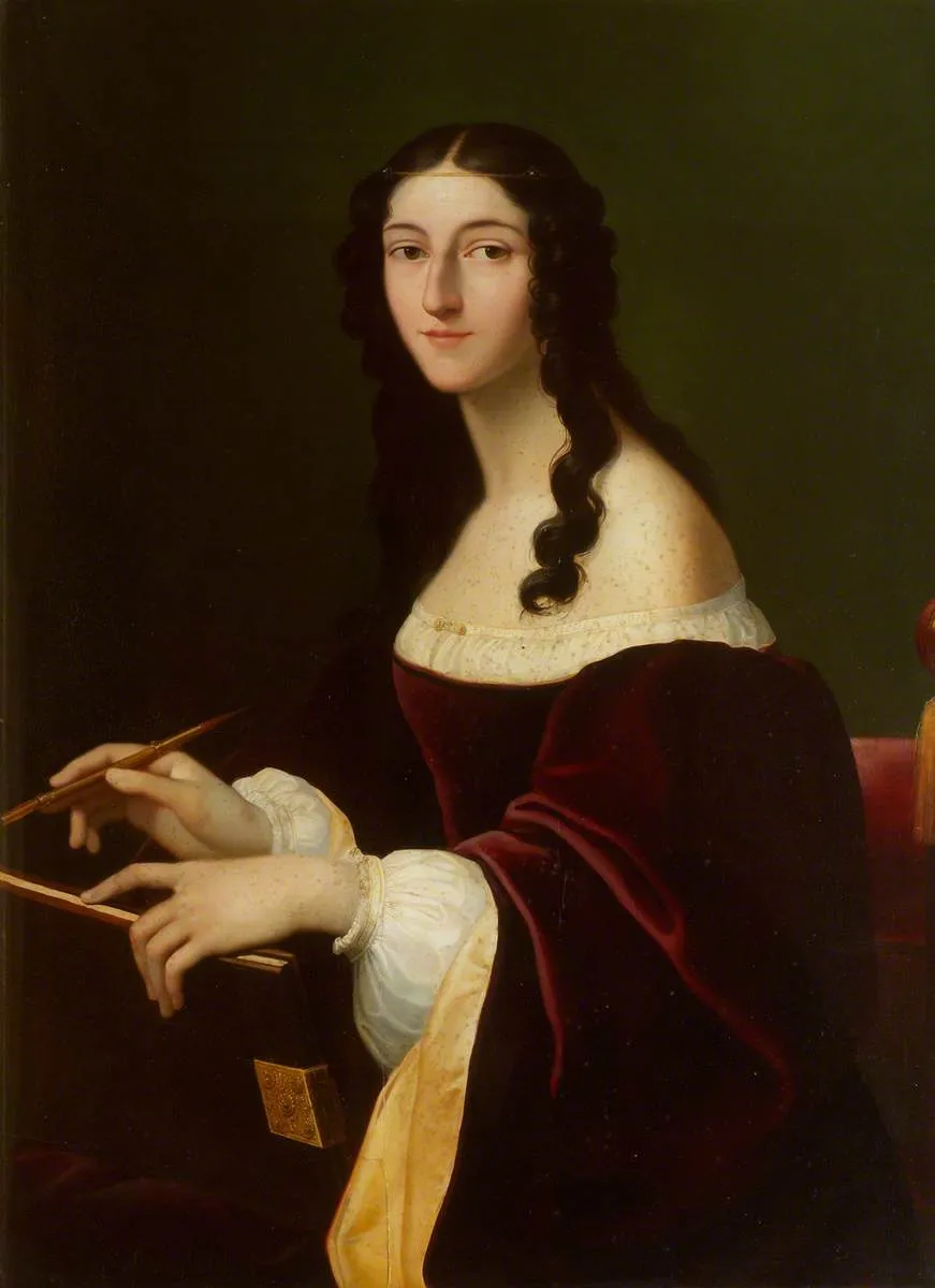 Ellen Adderly, Viscountess Dillon of Costello-Gallin (1809-1896) (1842) by Filippo Agricola — original painting reproduced as a hand-painted oil on canvas