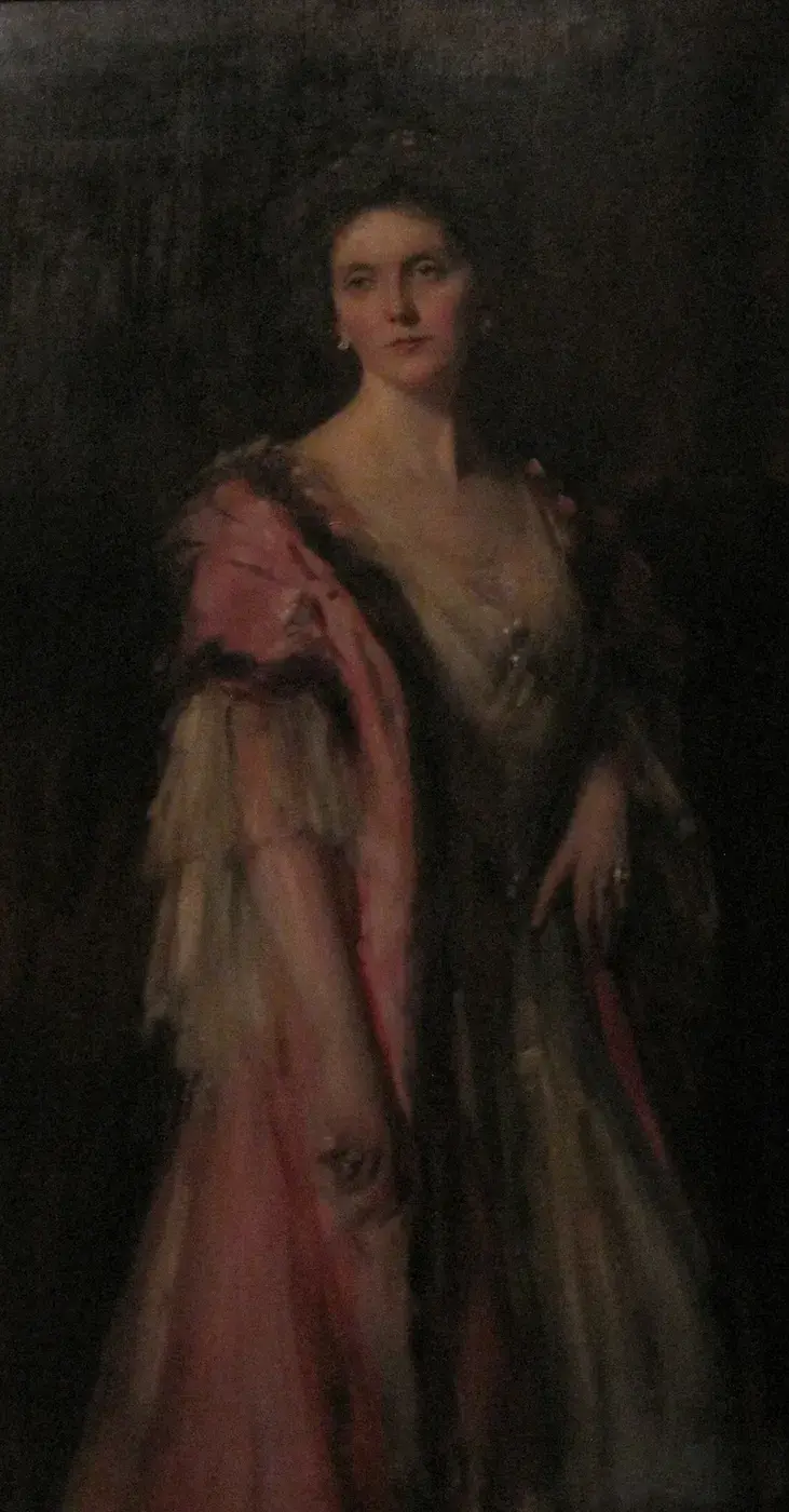 Emily Post (1906) by Emil Fuchs — original painting reproduced as a hand-painted oil on canvas