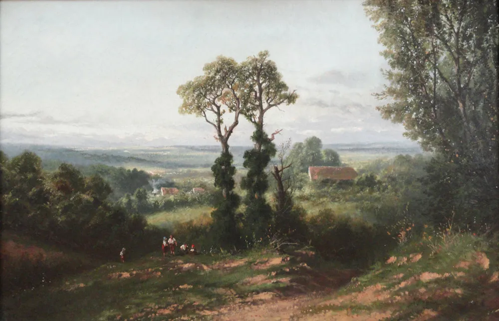 Environs of Paris (1860) by Arsênio Fortunato cintra da Silva — original painting reproduced as a hand-painted oil on canvas