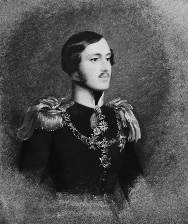 Ernest II of Saxe-Coburg-Gotha (1818-1893) when Prince Ernest (1842) by Angelo Collen Hayter — original painting reproduced as a hand-painted oil on canvas