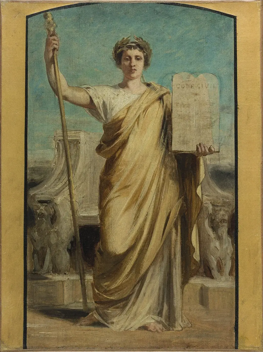 Esquisse pour la mairie du 3ème arrondissement - La Loi — Achille-Louis-Joseph Sirouy