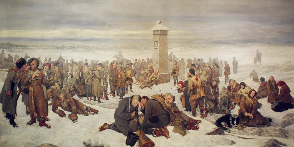 Farewell Europe! (1894) by Aleksander Sochaczewski — original painting reproduced as a hand-painted oil on canvas