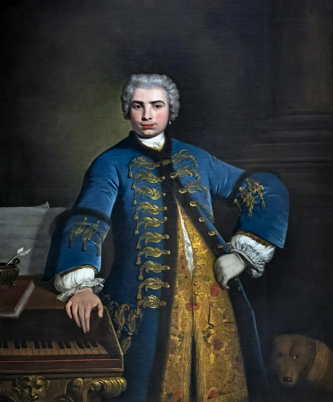 Farinelli (Carlo Broschi, 1705–1782) (1734) by Bartolomeo Nazari — original painting reproduced as a hand-painted oil on canvas
