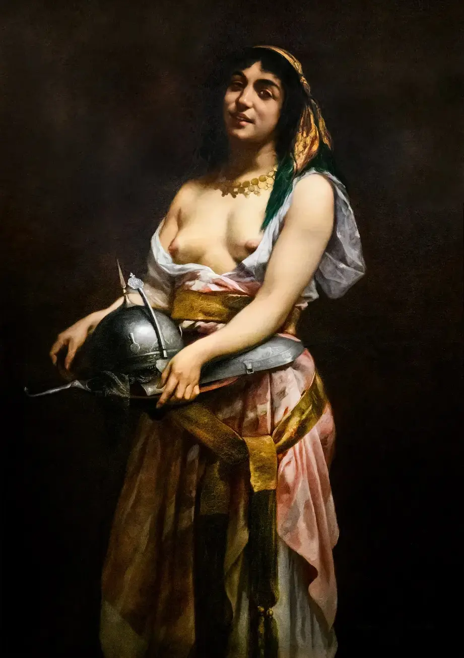 Fatma (1879) by Emmanuel de Dieudonné — original painting reproduced as a hand-painted oil on canvas