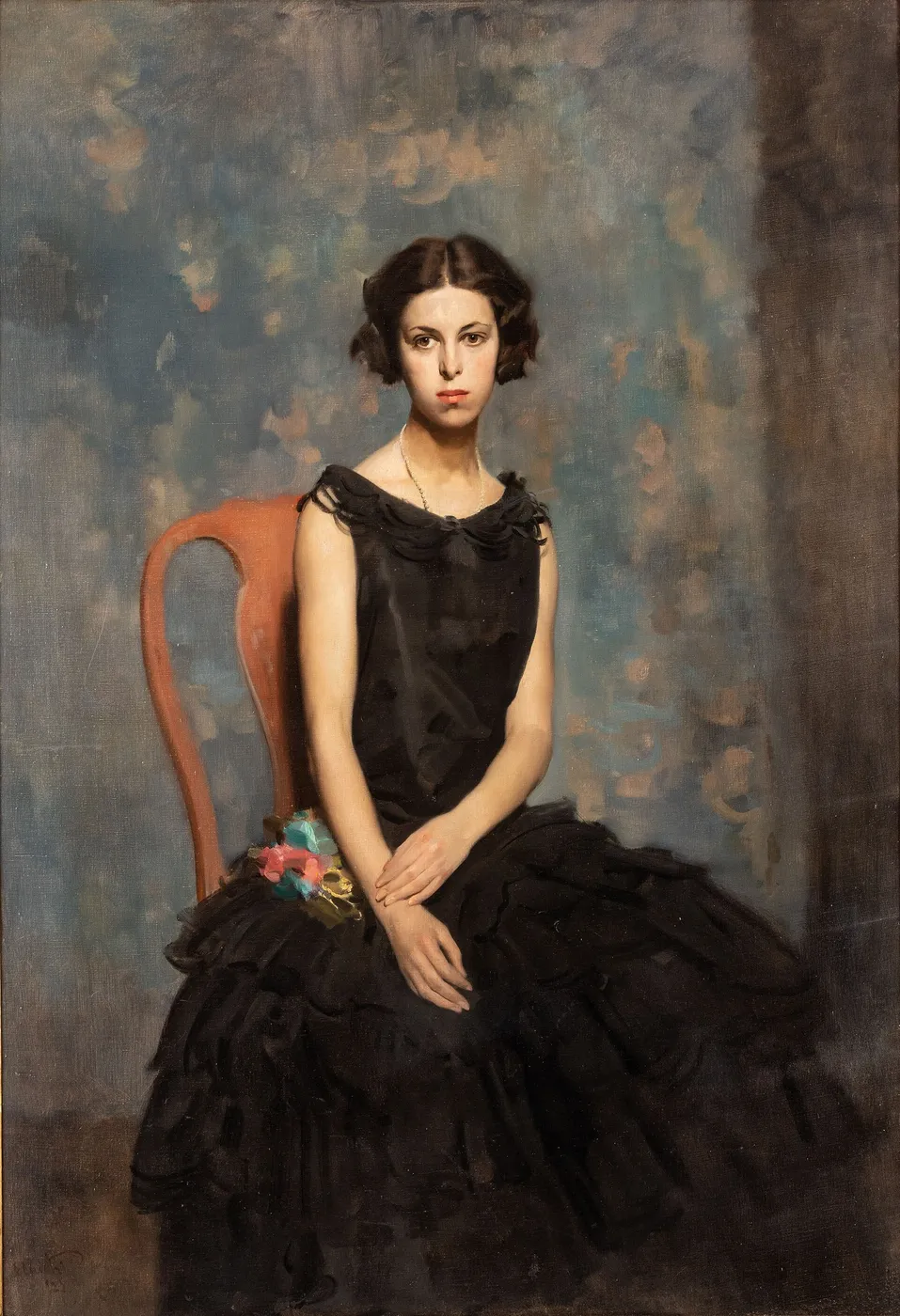 Female portrait (1925) by Antonio Ambrogio Alciati — original painting reproduced as a hand-painted oil on canvas