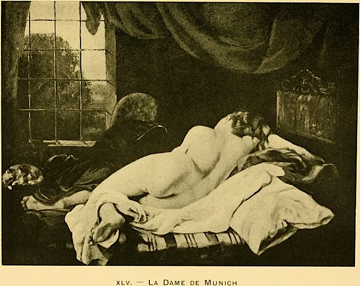 Femme vue de dos (1869) by Étienne Carjat — original painting reproduced as a hand-painted oil on canvas