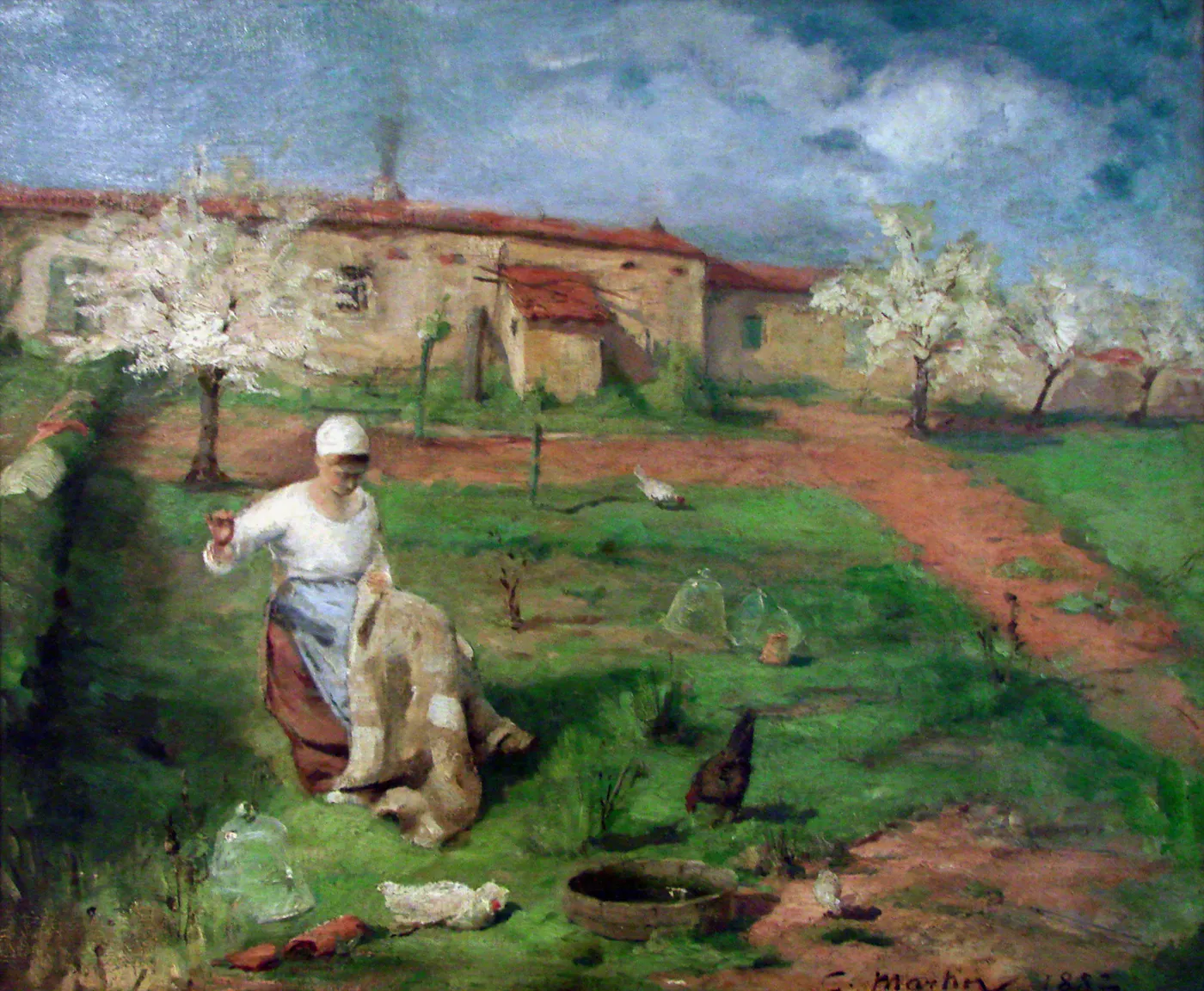 First sun (1882) by Camille Martin — original painting reproduced as a hand-painted oil on canvas