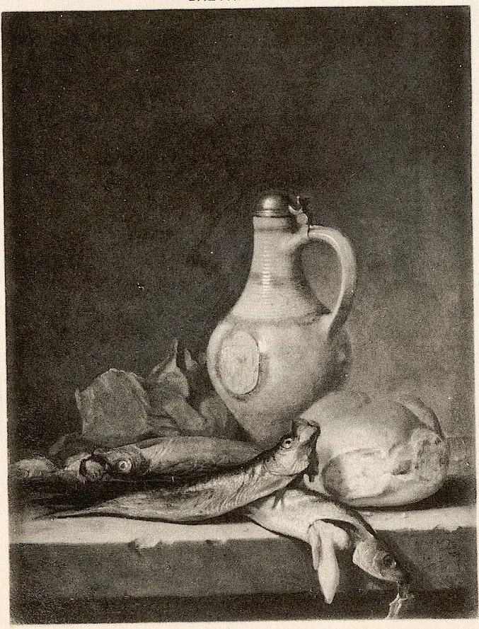 Fish still life (1666) by Balthasar Prins — original painting reproduced as a hand-painted oil on canvas