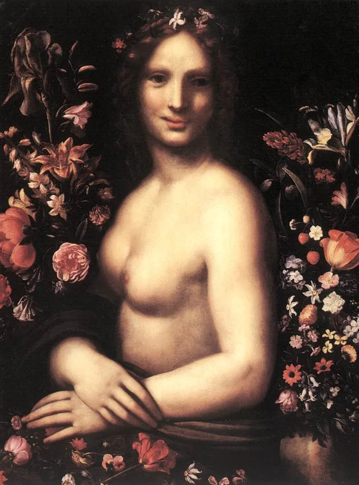 Flora (1600) by Carlo Antonio Procaccini — original painting reproduced as a hand-painted oil on canvas