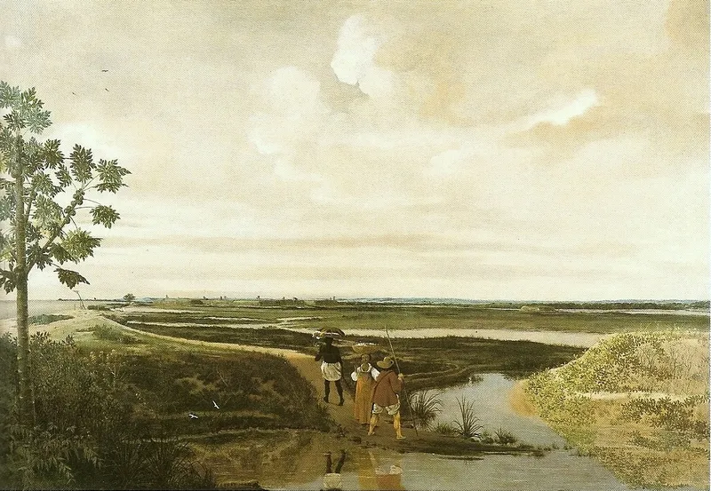Fort Frederick Hendrik (1640) by Frans Post — original painting reproduced as a hand-painted oil on canvas