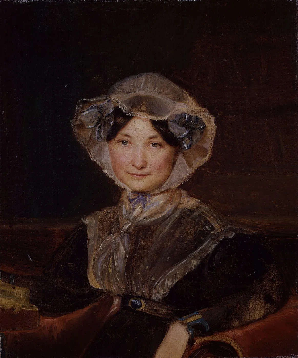 Frances Trollope (1832) by Auguste Hervieu — original painting reproduced as a hand-painted oil on canvas