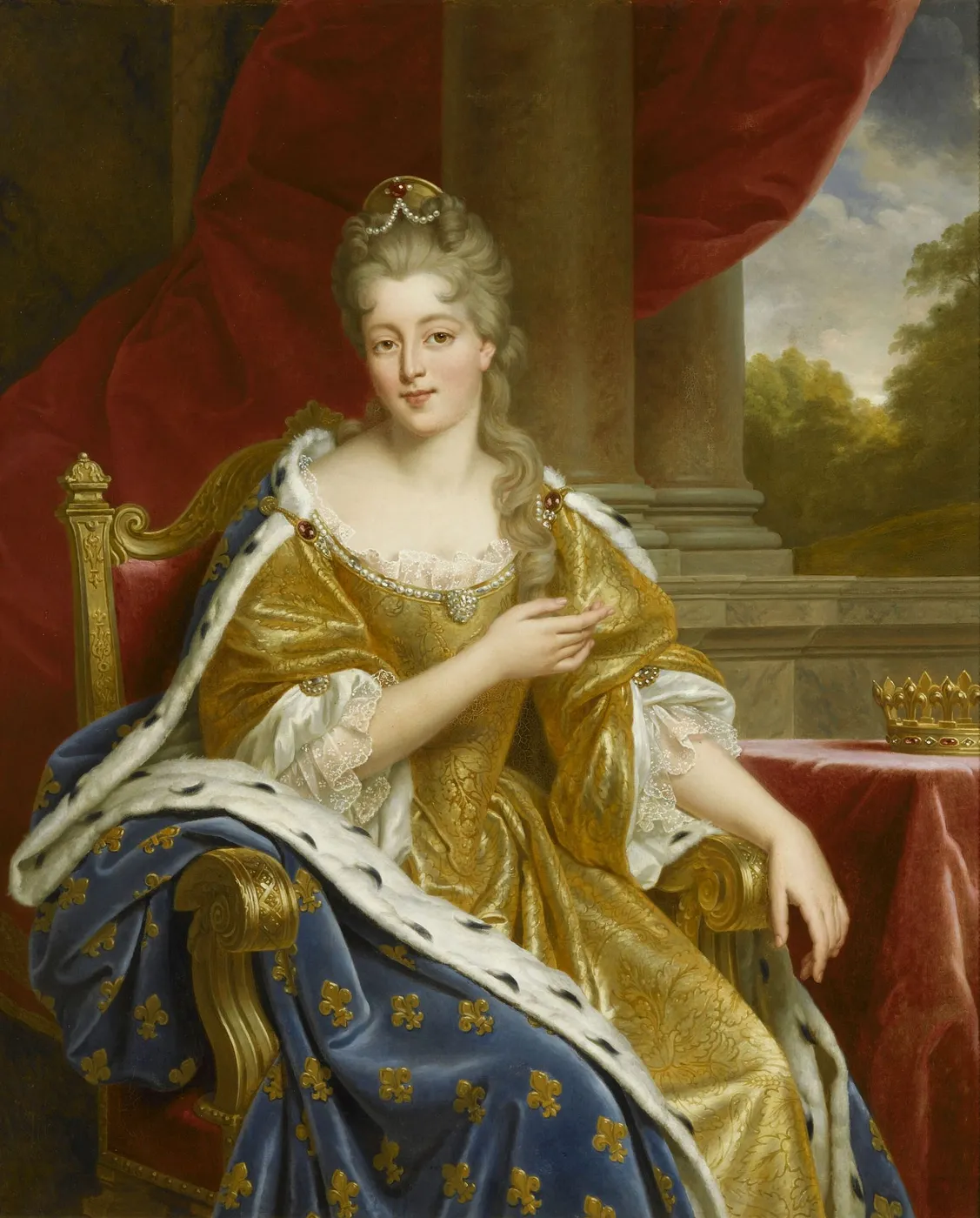 Françoise-Marie de Bourbon, Mademoiselle de Blois, duchesse d’Orléans (1834) by Alexandre-François Caminade — original painting reproduced as a hand-painted oil on canvas