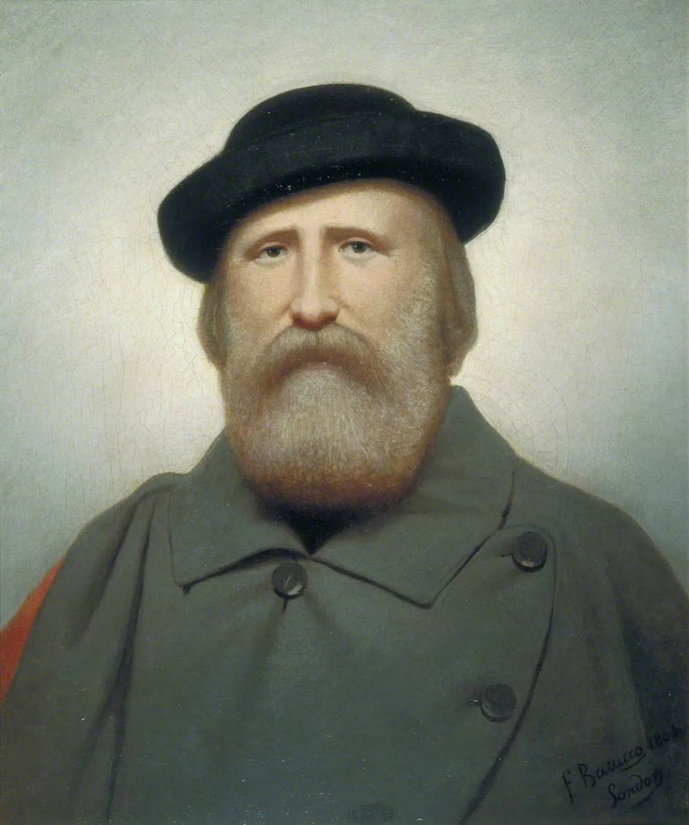 General Giuseppe Garibaldi (1807–1882) (1864) by Felice Barucco — original painting reproduced as a hand-painted oil on canvas