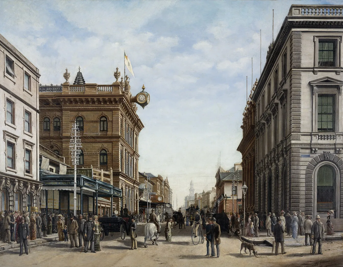 George Street, Sydney, 1883, by Alfred Tischbauer — Alfred Tischbauer