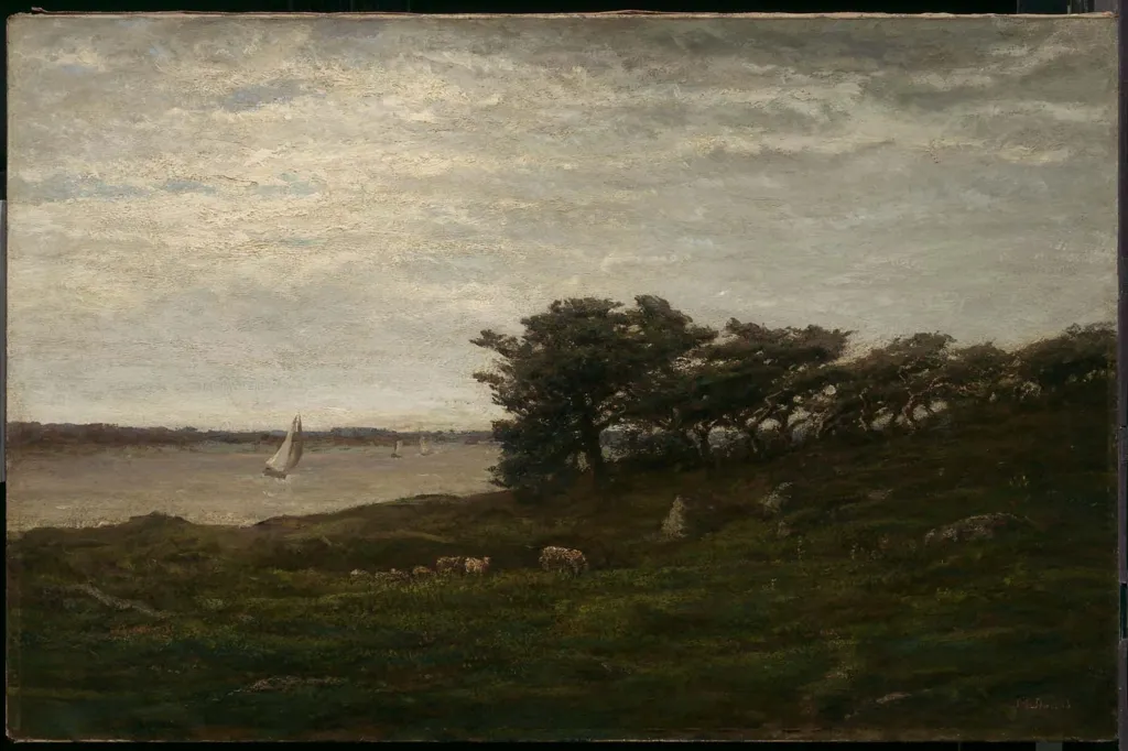 Glass Head, Manchester, Massachusetts (1870) by Ann Sophia Towne Darrah — original painting reproduced as a hand-painted oil on canvas