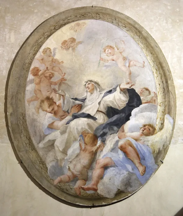 Glory of St. Catherine (1701) by Alessandro Gherardini — original painting reproduced as a hand-painted oil on canvas