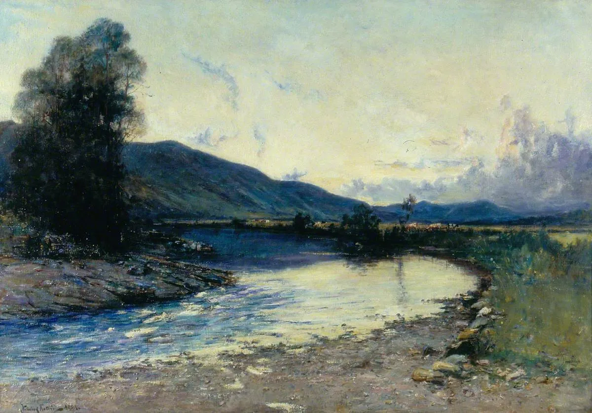 Golden Days (1897) by Alexander William Wellwood Rattray — original painting reproduced as a hand-painted oil on canvas