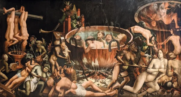 Hell (1505) by Anonymous master of Hell — original painting reproduced as a hand-painted oil on canvas