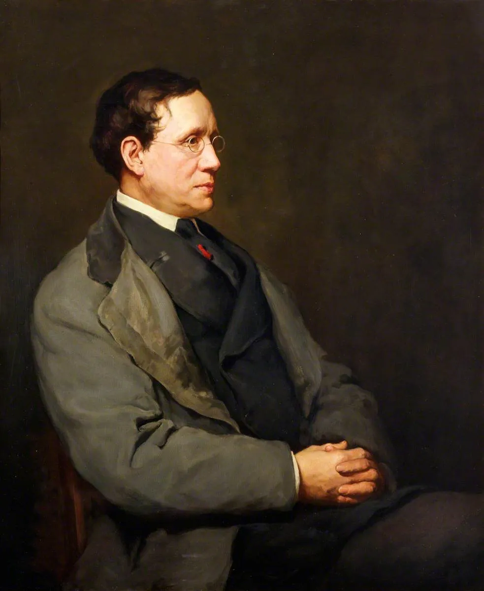 Henry Deacon (1822–1876), Member of Widnes Local Board (1865–1868) (copy after Walter William Ouless) by Allan Deacon — original painting reproduced as a hand-painted oil on canvas