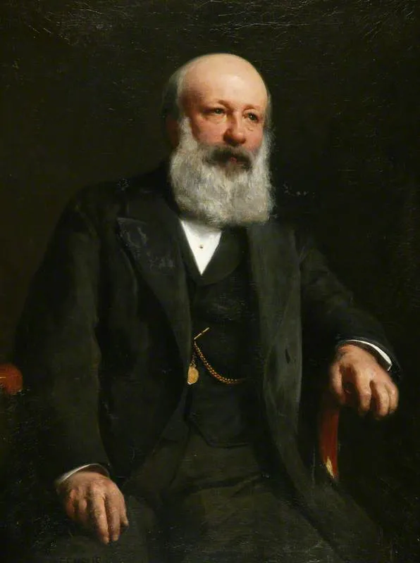 Henry Dunckley (1889) by Alfred Edward Emslie — original painting reproduced as a hand-painted oil on canvas