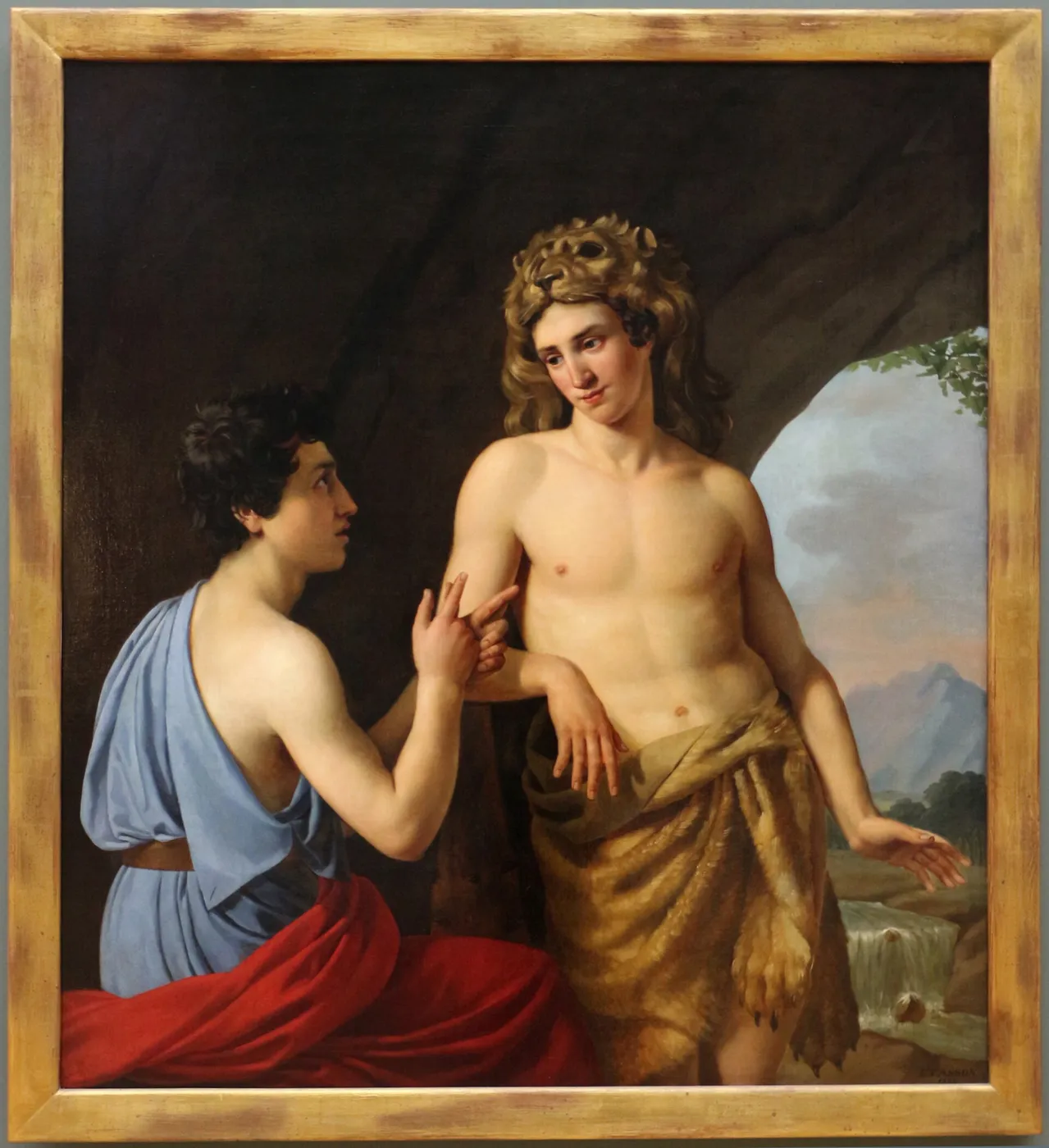 Hercules (1830) by Balthazar-François Tasson-Snel — original painting reproduced as a hand-painted oil on canvas