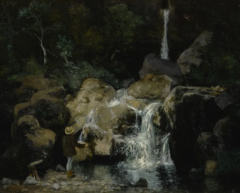 Homage To Gustave Courbet by Aimé Perret — original painting reproduced as a hand-painted oil on canvas
