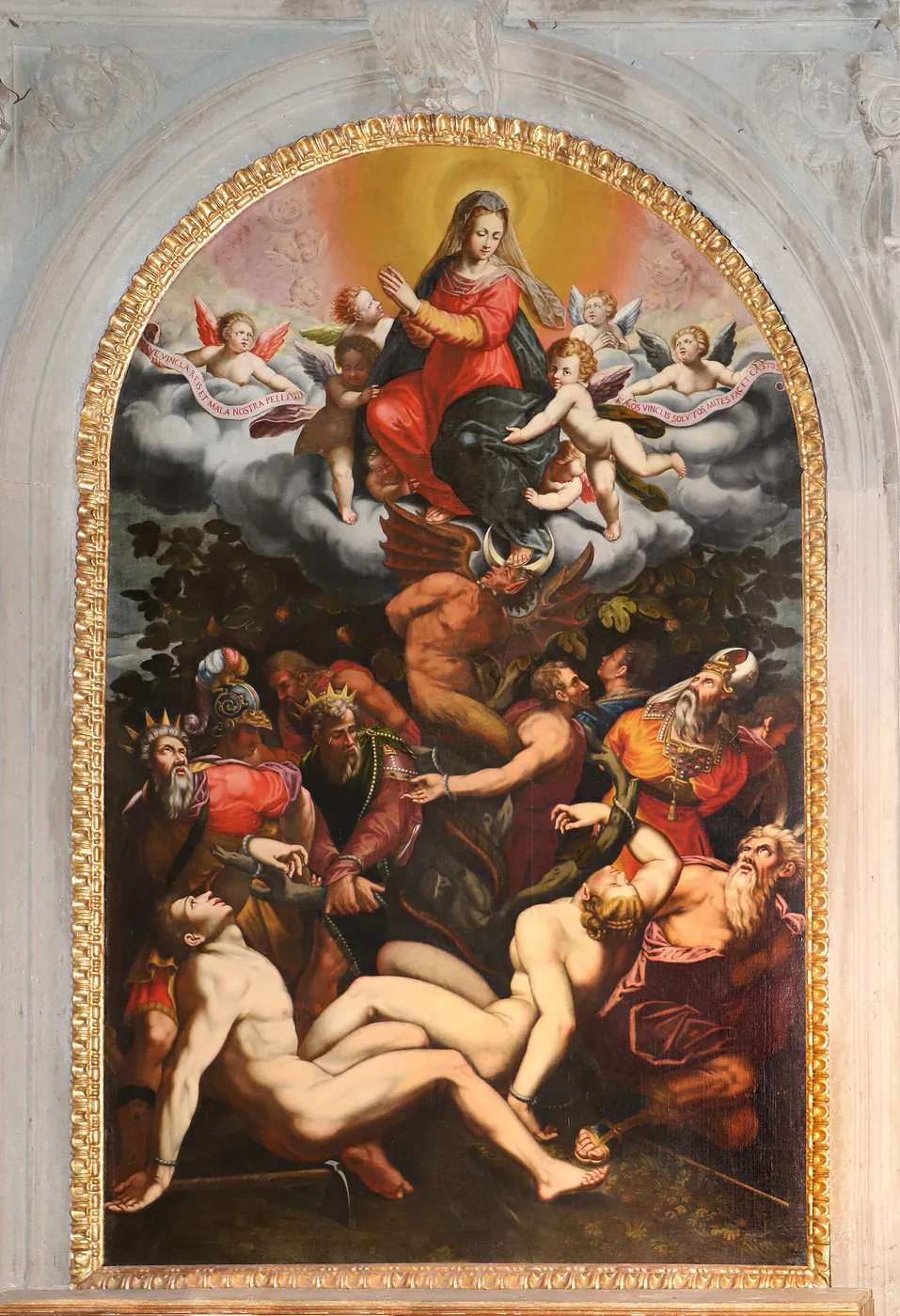 Immaculate Conception of Mary (1641) by Adriano Palladino — original painting reproduced as a hand-painted oil on canvas